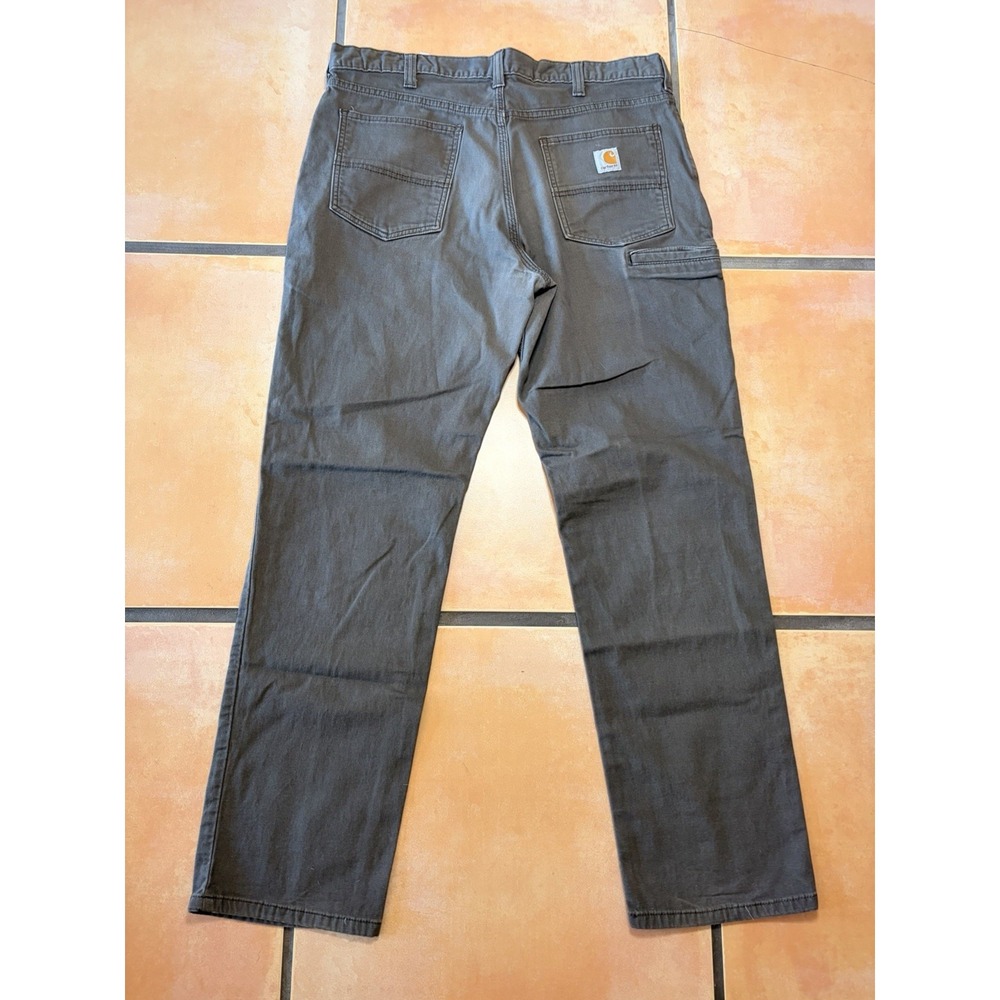 Carhartt Men's Brown 36 X 32 Relaxed Rigby Canvas Work Pants Workwear